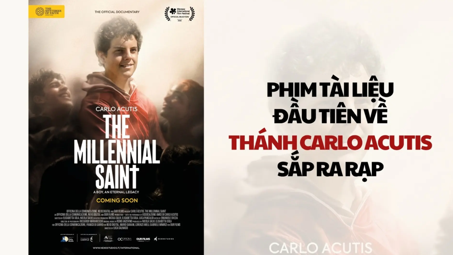 Phim tài liệu đầu tiên về Thánh Carlo Acutis sắp ra rạp 
